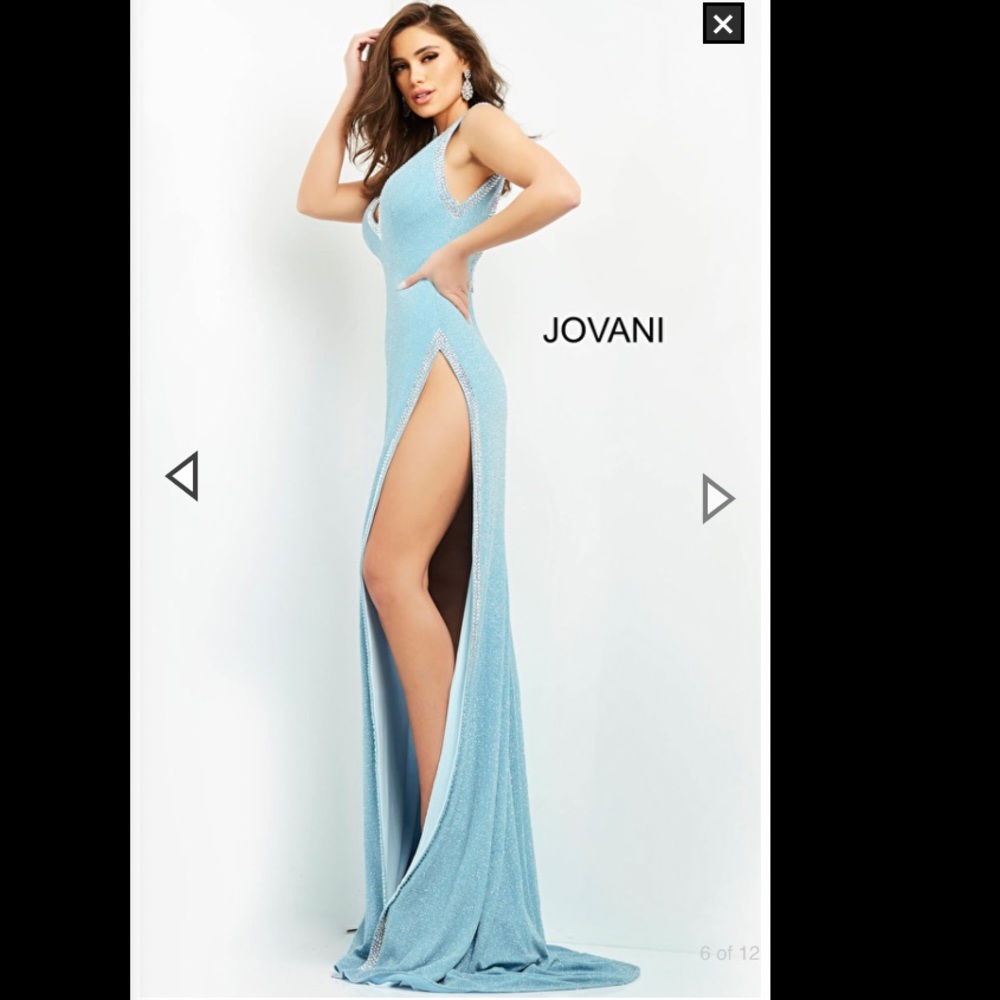 Jovani light blue sparkled prom dress